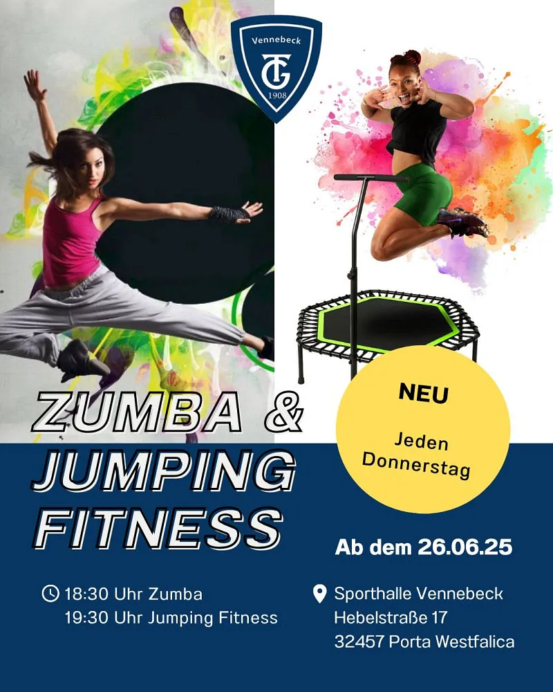 Zumba & Jumping Witness Flyer, ab 26.05.2025, jeden Donnerstag